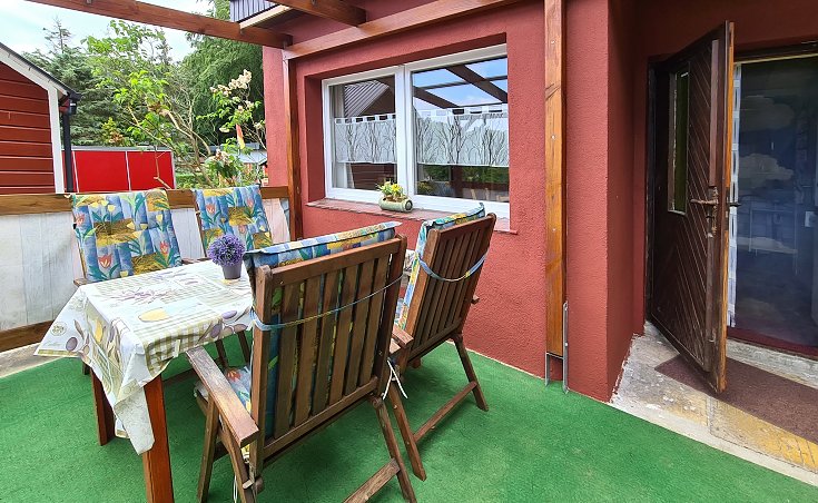 Terrasse des Bungalow in Ahlbeck auf Usedom